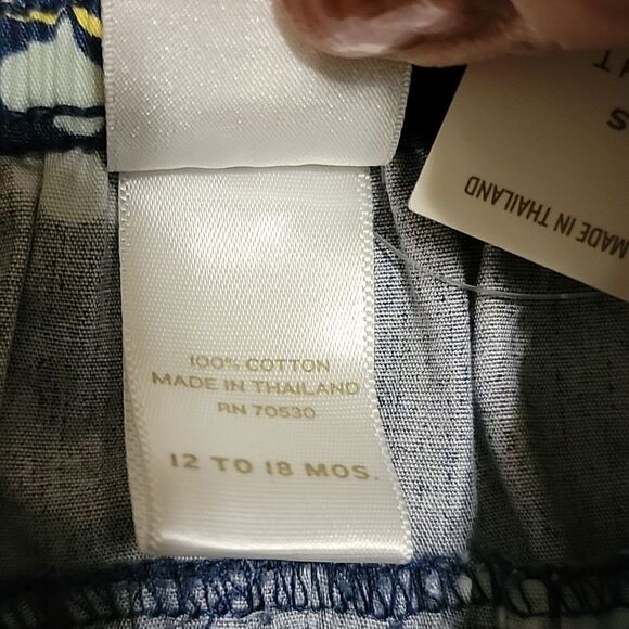 JANIE AND JACK NAVY BLUE MEDALLION PATTERN SKIRT, SIZE 12-18 MONTHS, NEW! - Picture 4 of 5